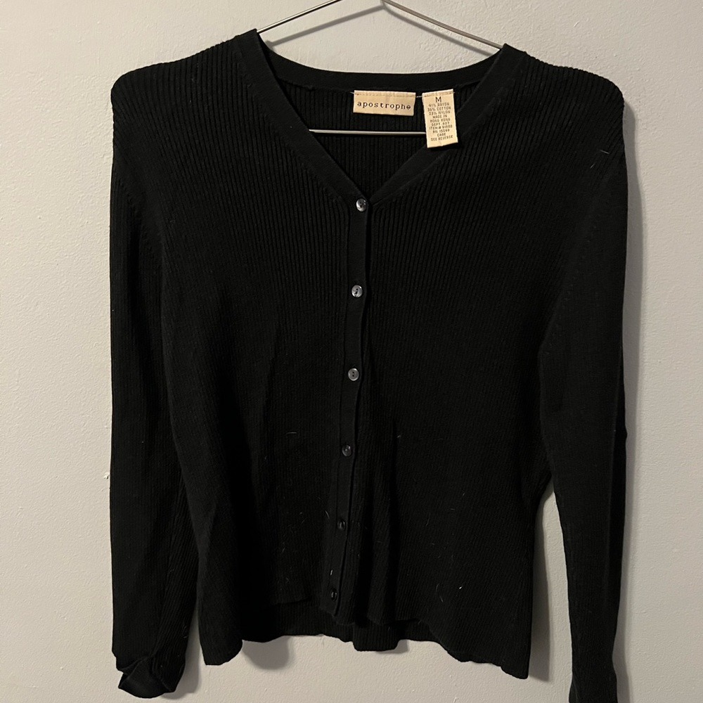 Apostrophe medium black cardigan